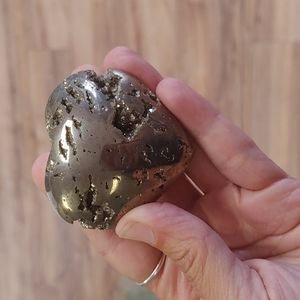 Pyrite Heart Crystal